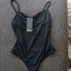 Nasty gal NWT black bodysuit